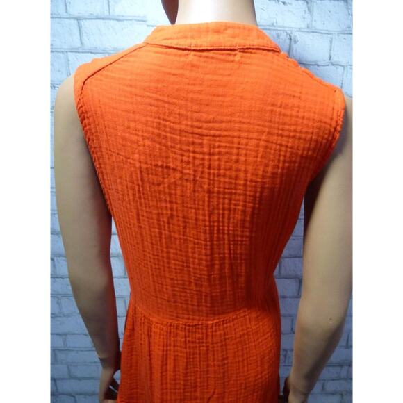 Michael Stars Tamale Red Waffled Cotton Gauze Daisy Dress Small NEW - Picture 10 of 12